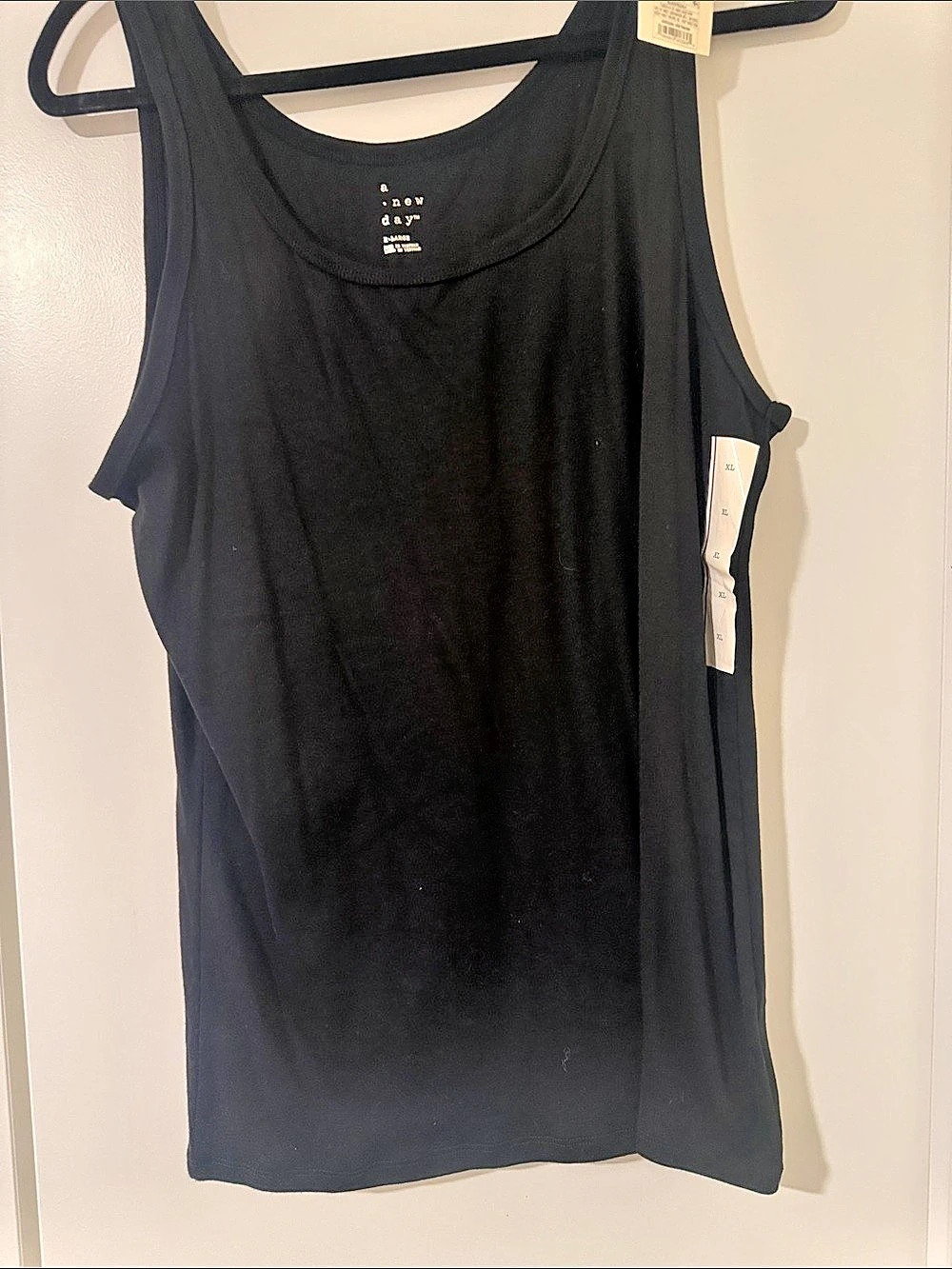 a new day Ribbed Tank Top Black XL